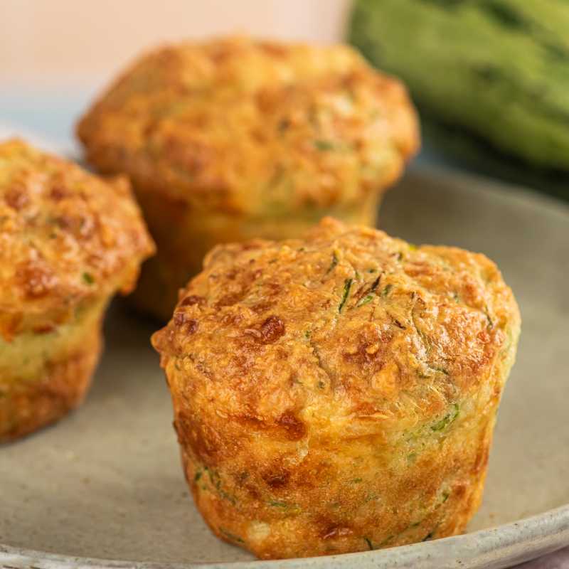 Muffin Delicioso Abobrinha Queijo Minas Padrão